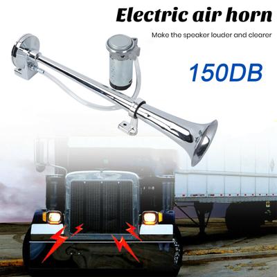 Electric Train Truck Air Horn Kit with Compressor Super Loud Waterproof Simple Installation Vehicle Loudspeaker Truck Car SUV Air Horn Set