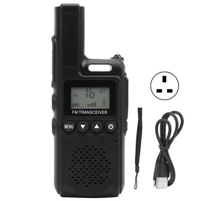 Handheld Mini Walkie Talkie 99-Channel Portable Long Range 2 Way Radio for Hotel  Black