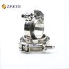 Braçadeira V-Band de Aço Inoxidável 304 com Flange Macho/Fêmea para Tubos de Escape