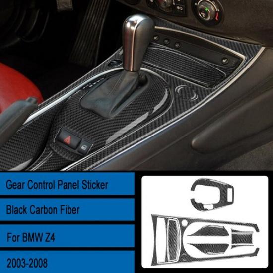 10pcs Carbon Fiber Car Center Automatic Gear Shift Panel Cover For BMW Z4 E85