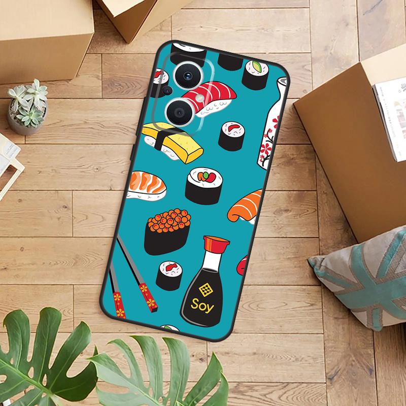 Japanese Sushi Food Phone Case For OPPO Reno 14 13 12 11 F 10 Pro 8T 8 Lite OPPO Find X9 X8 X6 X5 Pro Back Cover
