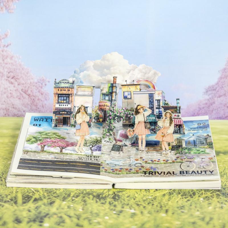 1 Roll Street View PET Tape For Scrapbooking DIY Journal Stickers Collage Art Phone Case Notebook Decoration Gift Craft Supplies