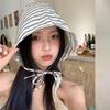 Cute Cat Ears Bucket Hat with Quick-Drying Straps Thin Ear Protection for Students Fishermen Sun Protective for Casual Wear