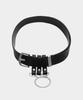 Makoi Vintage Classic Layered Keyring Strap Metal Leather Belt [Black]