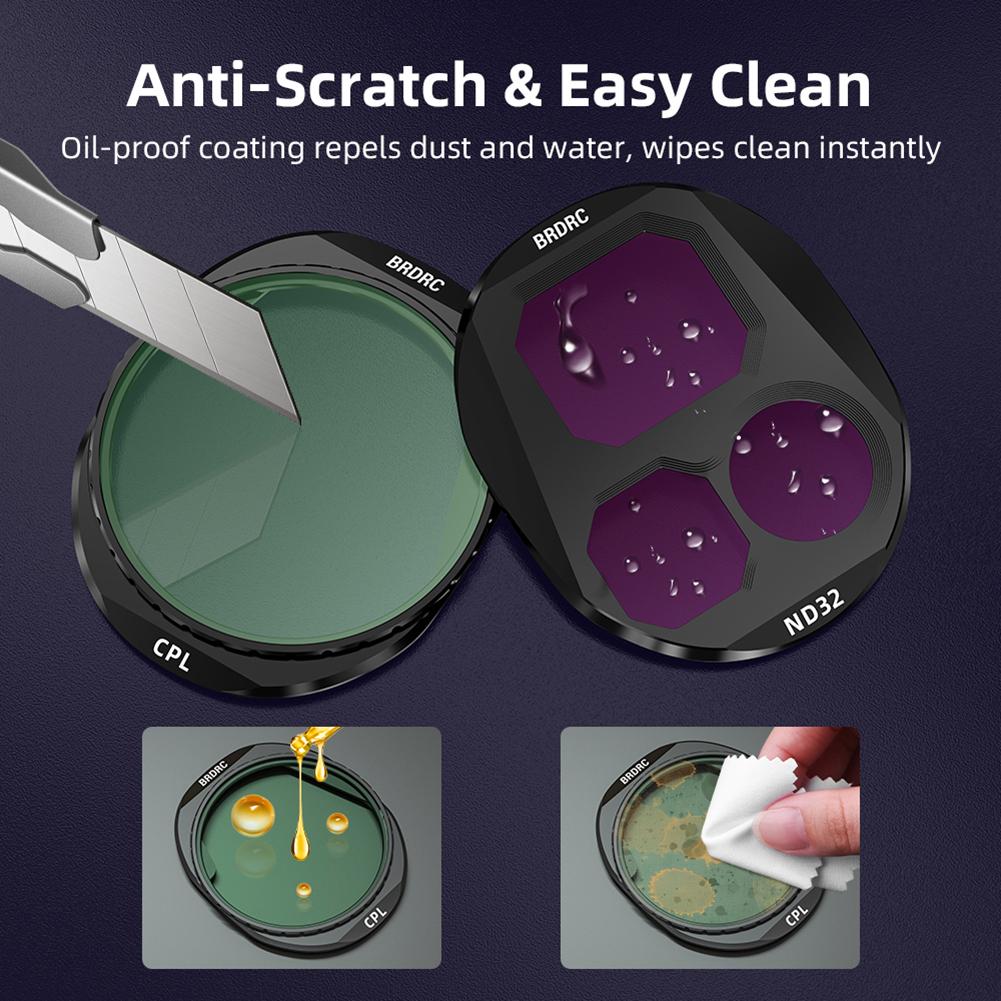 For DJI Mavic 4 Pro Drone Lens Filters UV/CPL/ND8 ND16 ND32 Adjustable Filter Set Aluminum Frame Quick Release Cam Accessories