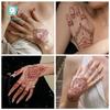 Whitening Red Henna Lace Mandala Flower Waterproof Temporary Tattoo Stickers for Women