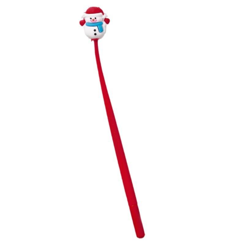 Cartoon Christmas Silicone Shaker Gel Pen Black Signature Pen Student Stationery Gift Back To School Kawaii Writing Supplies