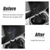 uxcell Black Universal 5-Speed PU Leather Manual Stick Shift Knob Auto Car Gear Lever Shifter with Hole Blue Stitching
