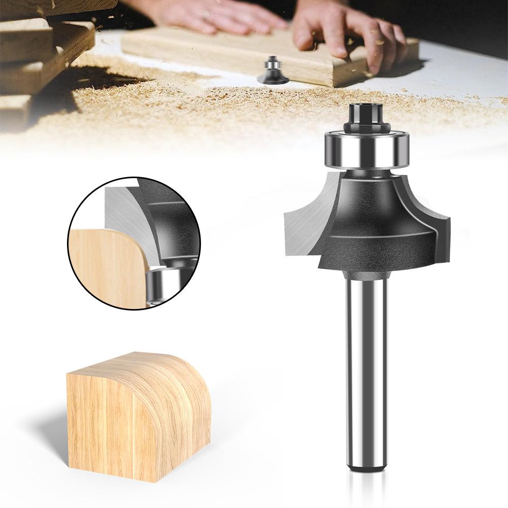 Round Corner Knife 6 Handle 5 Piece Set Tungsten Steel Alloy Woodworking Milling Cutter R Chamfering Trimming Machine Slotting Engraving Machine Blade