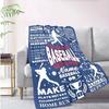Blue Ball Customize Your Name Blanket Used For Chair Office Sofa Bed Camping Soft And Warm Giving Friends And Relatives Birthday Gifts Graduation
