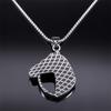 Stainless Steel Horse Head Necklace Pendant Silver Color Vintage Horses Lover Gift Accessories Jewelry Collier Homme NZZ372S02
