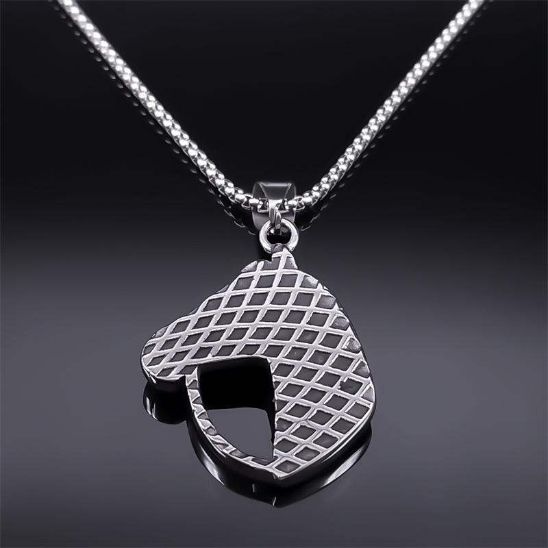 Stainless Steel Horse Head Necklace Pendant Silver Color Vintage Horses Lover Gift Accessories Jewelry Collier Homme NZZ372S02