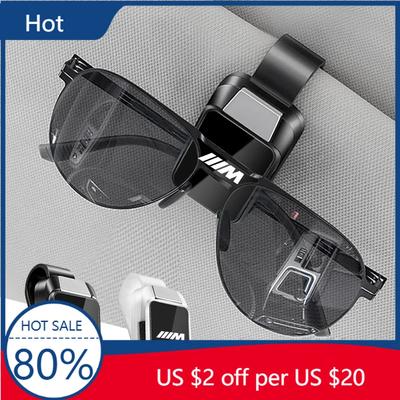 New Car Sunglasses Clip Sun Visor Glasses Holder Card Ticket Hanger For BMW M Emblem E46 E36 E34 F10 E90 F30 E60 F30 E53 E3