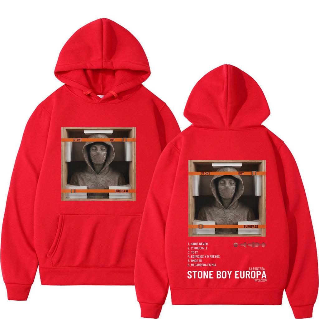 Cantor La Pantera Stone Boy Europa Turnê do Álbum Moletom Masculino Hip-hop Moletom Inverno Solto Casual Oversized