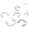 120 PEZZI Anelli di sicurezza in argento Set di anelli elastici in acciaio inossidabile Anelli elastici aperti Circlip