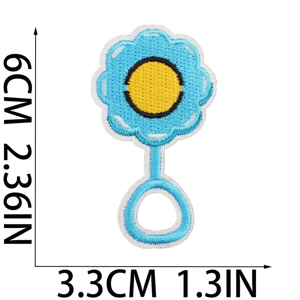 Male Treasure Theme Embroidery Cloth Sticker Onesie Decorative Patch Sticker Cartoon Diaper Computer Embroidery Chapter Trojan Horse Subsidy