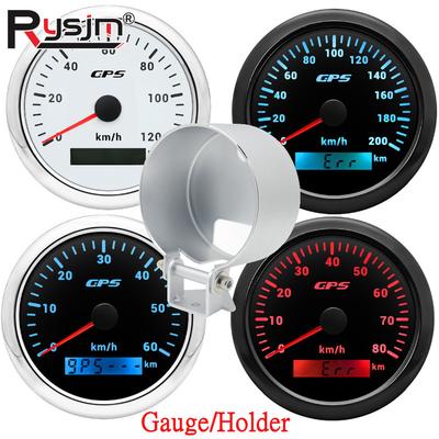 85mm GPS Speedometer Odometer Gauge 0-120MPH 160MPH 120KMH 200kmh with 7Colors Backlight For Car Boat Motorcycle Truck 12V/24V