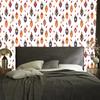 Boho Wallpaper White and Red for Living Room and Bedroom 50x1000