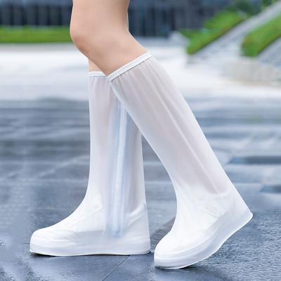 1 Paar PVC-Schuhüberzüge für Damen, verdickt, praktischer Regenschutz mit Reißverschluss
