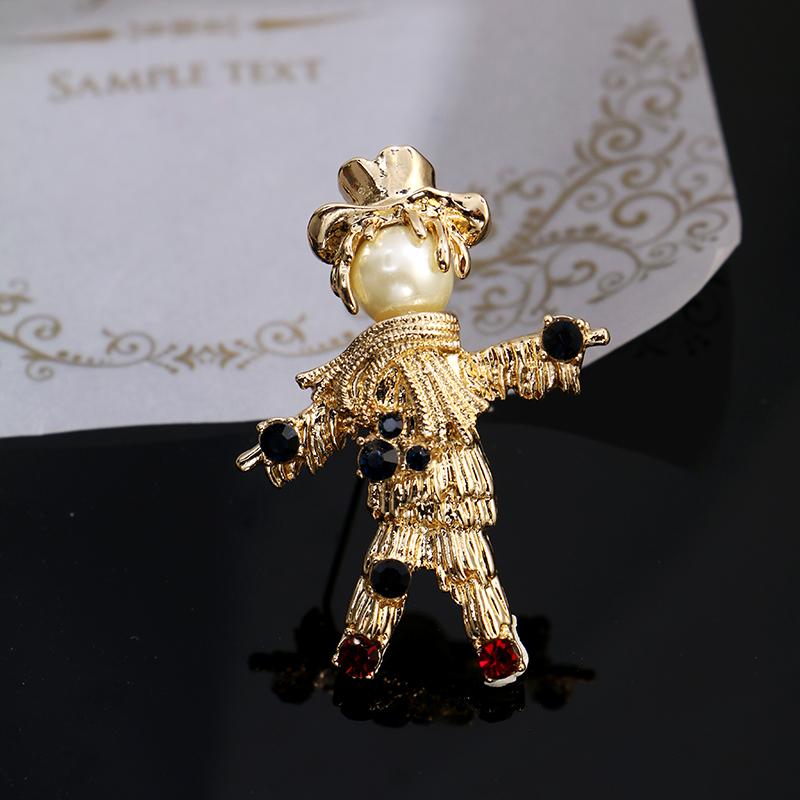 SKEDS Creative Cute Cartoon Topper Villain Brooch High-end Women Vintage Pin Fashion Corsage Design Accessories Exquisite Gifts