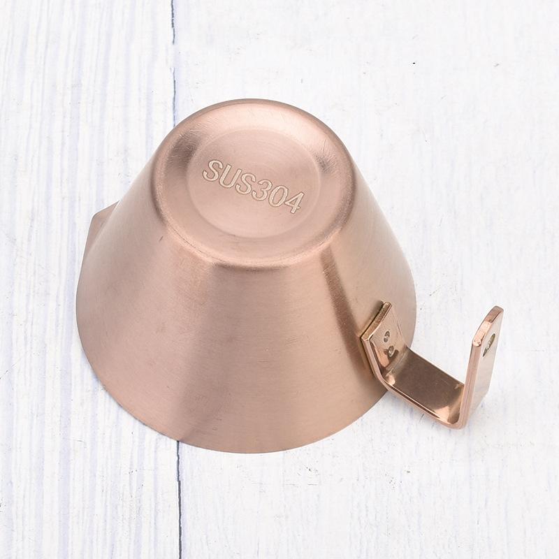 Kaffee Extraktionstasse 100ML Edelstahl Messbecher mit Skala Griff Verdickte Unzen Kaffeetasse Heim Café Zubehör