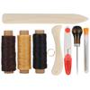 DIY Stitching Leather Hand Sewing Craft Tool Thimble Measuring Tape Awl Accessory Set