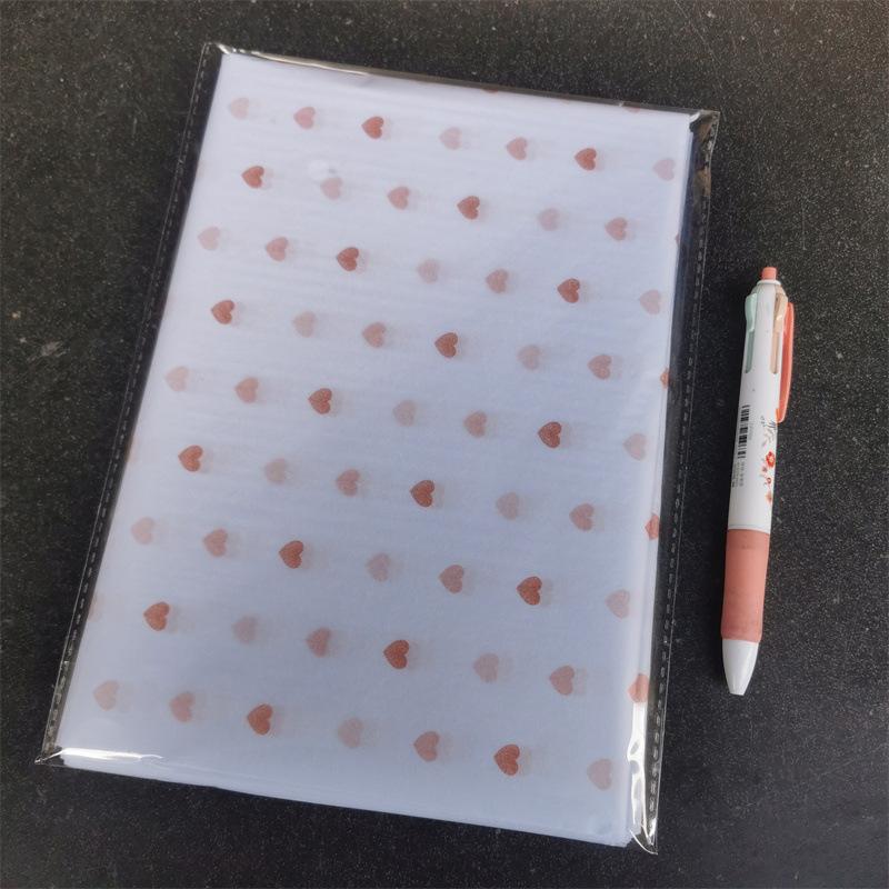 New 40 Sheets Small Peach Heart Paper Floral Lining Paper Bagged For Floral Arrangements Holidays Birthdays 50X35CM