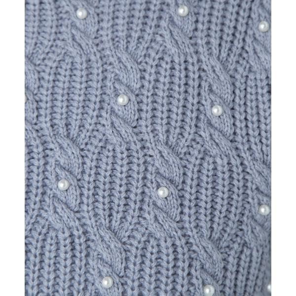 Natural Beauty Basics Cable Pearl Knit Sweater, Women's, Off-White