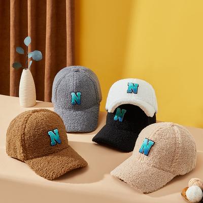 Autumn and Winter Trend Lamb Wool Baseball Caps for Men and Women Outdoor Riding Cold-proof and Warm Peaked Caps