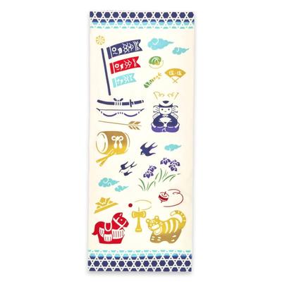 Miyamoto Kenema Chusen Tenugui Hand Celebration of May Decorations 50207 35 X 90 Cm (Japanese Towel) - - Approx.