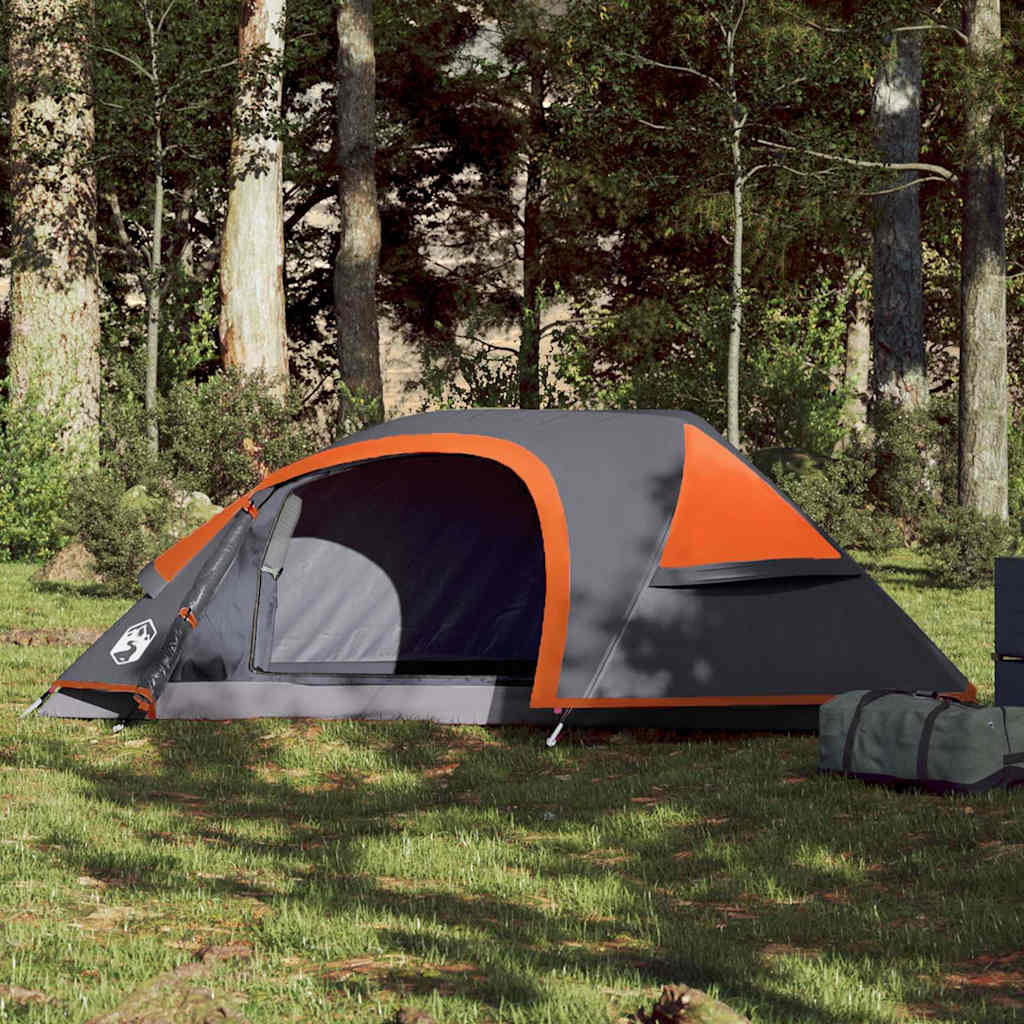Dome Camping Tent for 1 Person Orange Waterproof