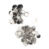 100 Set Pin Back Button Parts Blank Smoothing Metal Durable Clip Button Making Supplies for Badge Cr