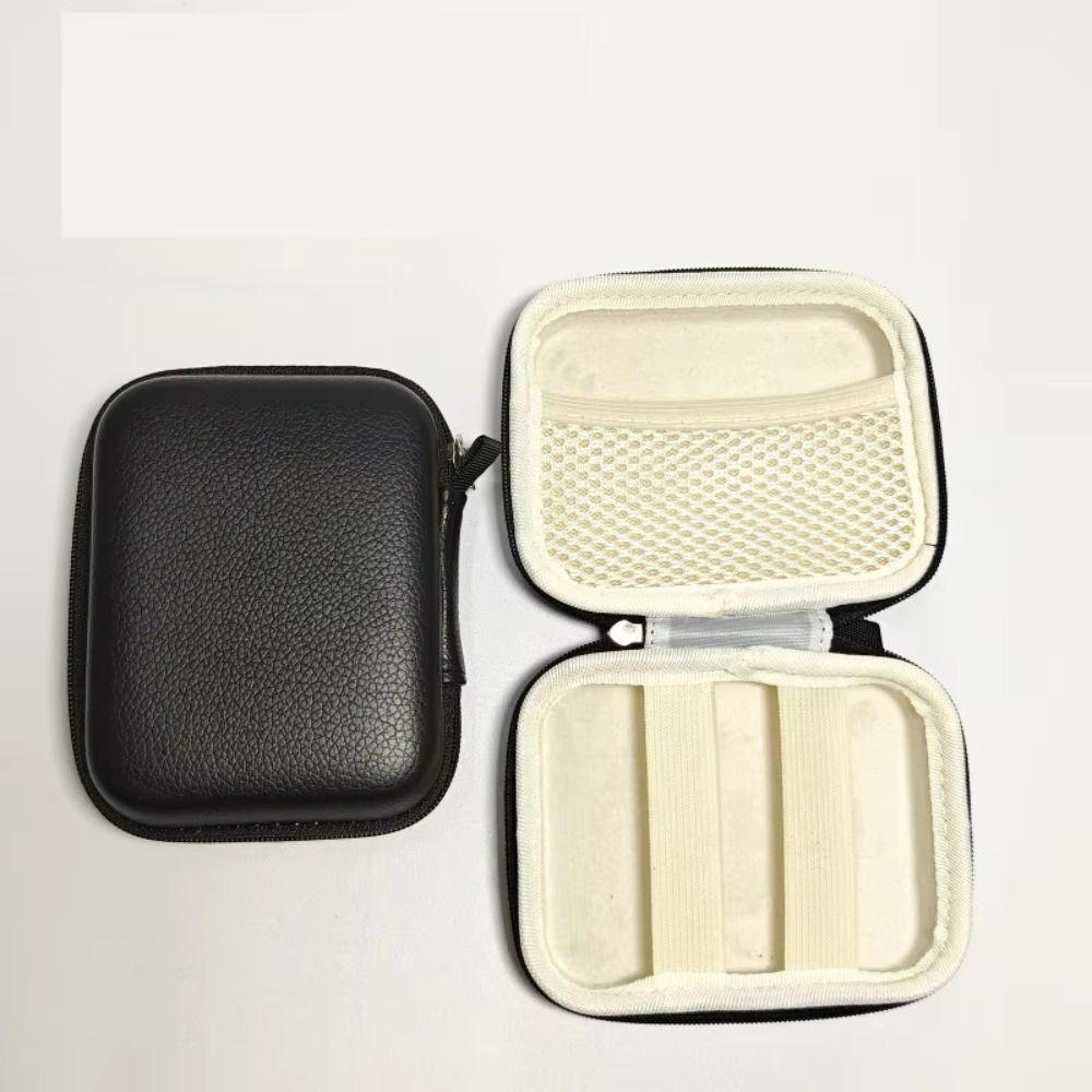 Mesh Pocket Digital Camera Case Hard Shell Zipper Closure Portable Camera Pouch Compact Size Shockproof Cable Organizer