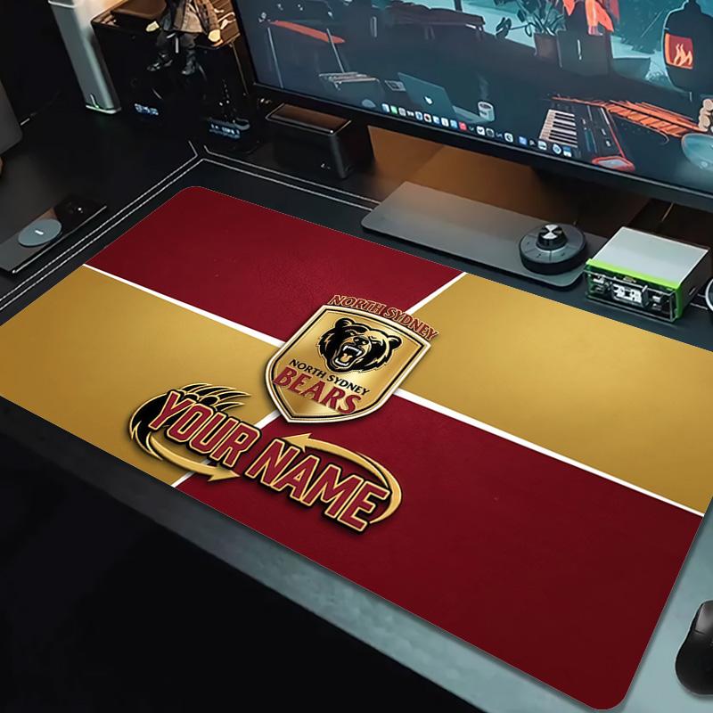 North Sydney Bears Print  Cushion Non-slip Laptop Tablet Big Mousepad XXL Mat Mini PC Playmat With Lock edge