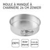 Moule à manqué - Zenker - 26,3 x 6,5 cm - Acier étamé - Démoulage facile - 26 cm de diamètre