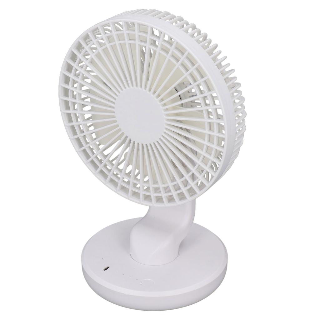 Small Desktop Fan USB Charging Adjustable Wind Speed 30 Degrees Rotatable Silent 1200mAh Mini Fans for Students