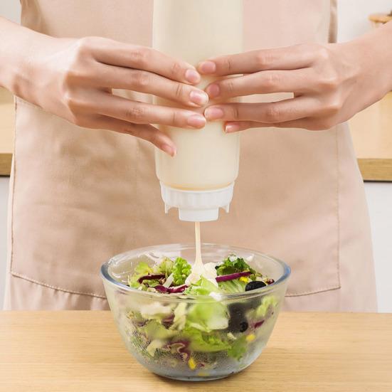 Dávkovač koření Stlačovací láhev na omáčku Velká kapacita Opakovaně použitelná nádoba na koření Dvojitá hlava Kuchyňské náčiní na tekutiny Omáčky