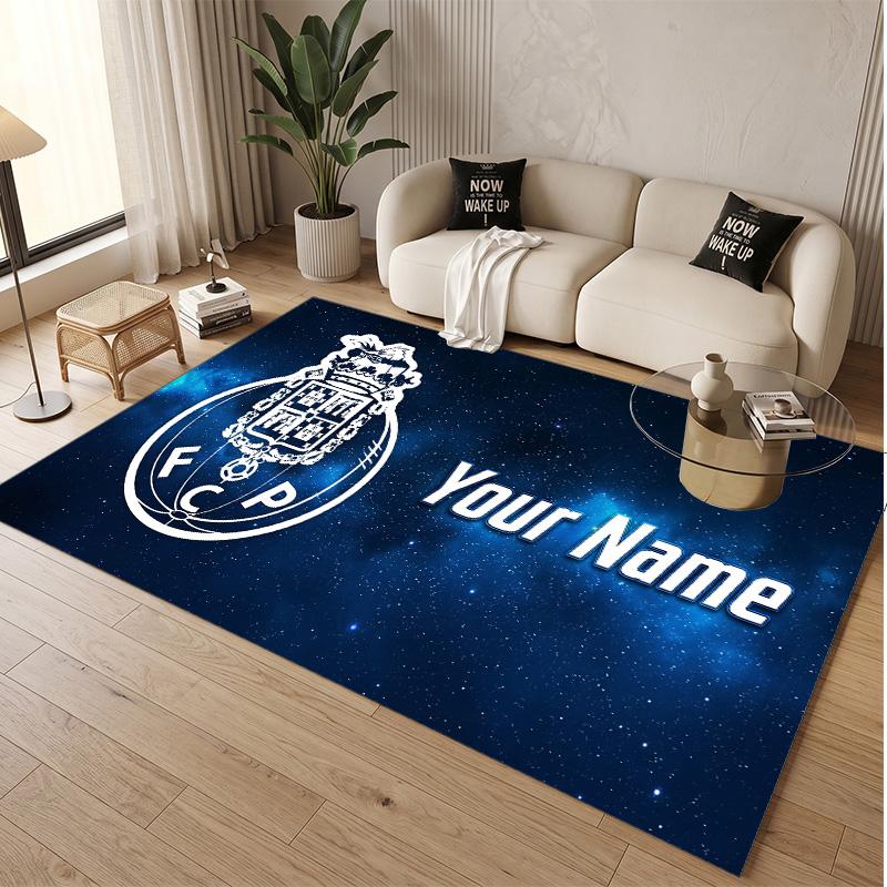 Personalized Crystal Velvet Carpet FC Porto Pattern Non Slip Floor Rug
