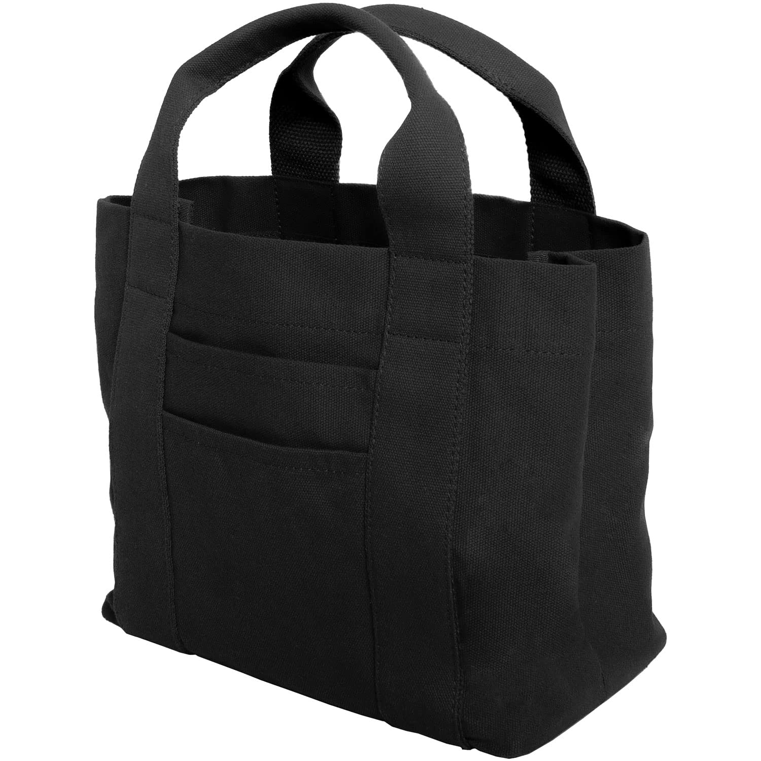 

Мини-тоут легкий несколько IC-карт на для мужчин и большой мини однотонный черный [HIGH FIVE] сумка, разделитель, сумка, холст, карманы, мульти-хранение, чёрный