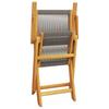 Vidaxl 3-Cz. Bistro Furniture Set, Grey Polypropylene and Wood