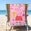 proof beach towel with a Peppa Pig pattern - soft,absorbent,quick-drying,machine washable - perfect for swimming,camping,bathing