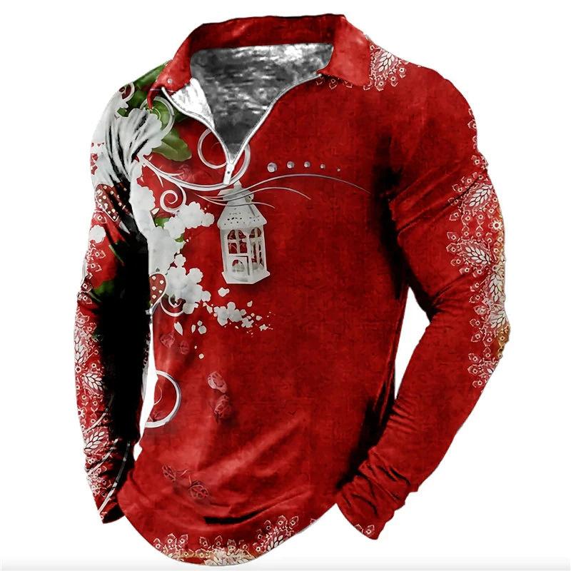 New POLO Shirt Zip Long-sleeved Lapel Men's Sweatshirt Casual Tops Tide