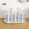 Cup Drying Rack for 6 Cups 6-Slot Plastic with Drip Tray Space-Saving Holder Countertop Organizer Mugs Glasses BPA-Free Kitchen Storage