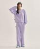 Willy War Studio Puff Sleeve Crop Sweatshirt Set [Lavender]