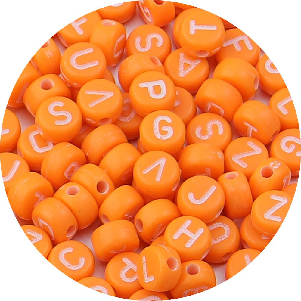 100Pcs 7mm Acrylic Alphabet Beads Colored Loose Spacer Flat Round Letter Beads For DIY Bracelet Earrings Accessories Wholesale