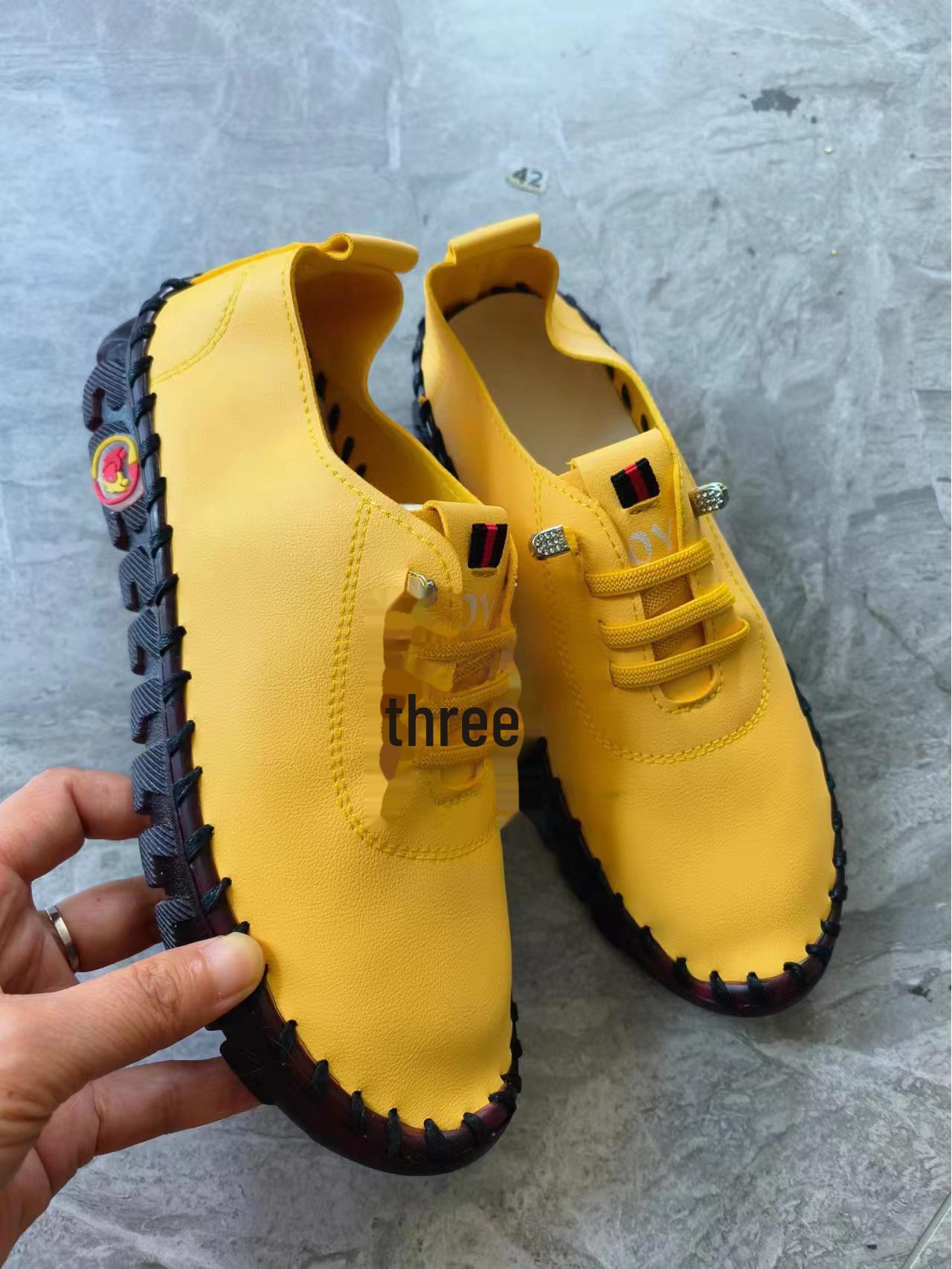 

Женские повседневные туфли на мягкой подошве 2024 года, осень - большой размер 39 жёлтый