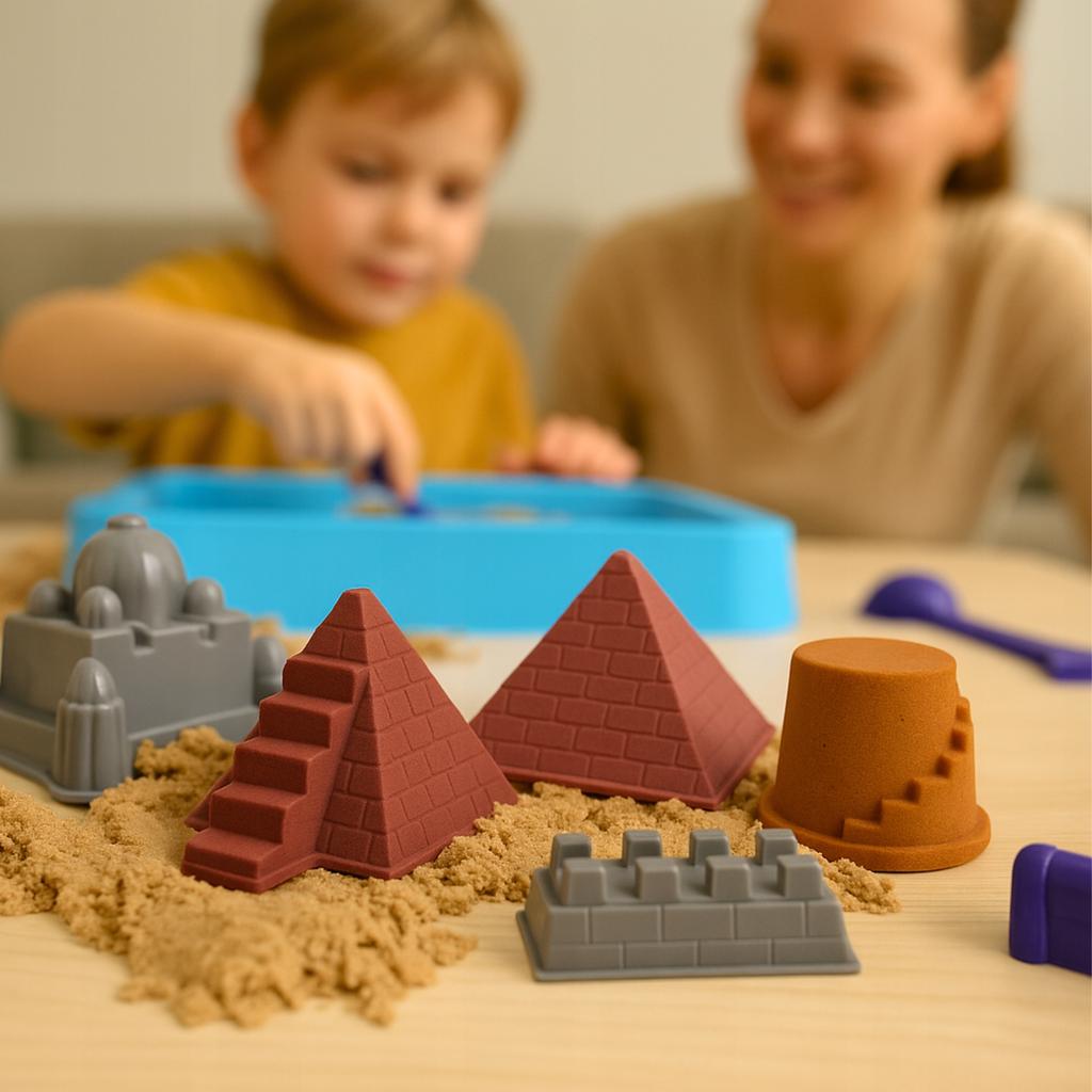 Kinetic Sand Play-Doh Set Castle Pyramid Molds Creative Diy