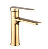 Custom Zinc-Alloy Single Hole Single Handle Ceramic Sink Basin Faucet Mixer Gold Wash Modern Design White Bathroom