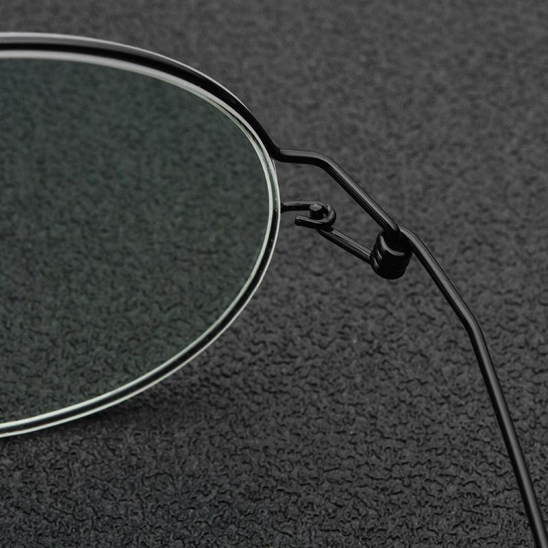 Denmark Brand Same Design Screwless Frame Women Men Round Titanium Alloy Glasses Korean Business Ultralight Eyewear