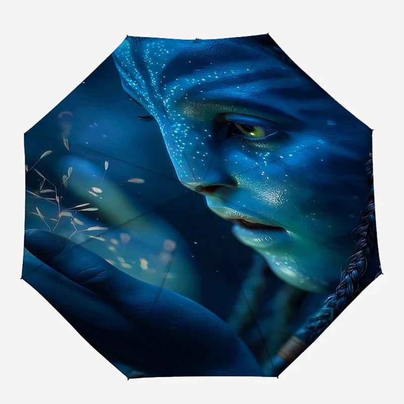 Biolumineszierender Regenschirm im Avatar-Stil: Automatisches Öffnen & Schließen, Faltbares Design, 8-Rippen-Eisenrahmen, Geeignet für Fans, Reisende, Täglichen Gebrauch